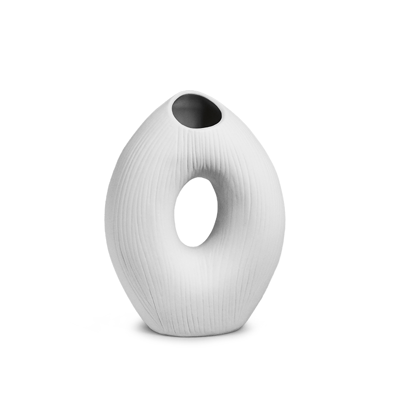 FLORERO OVALADO DECO 19CM COLOR BLANCO LH-3725 - Imagen 9