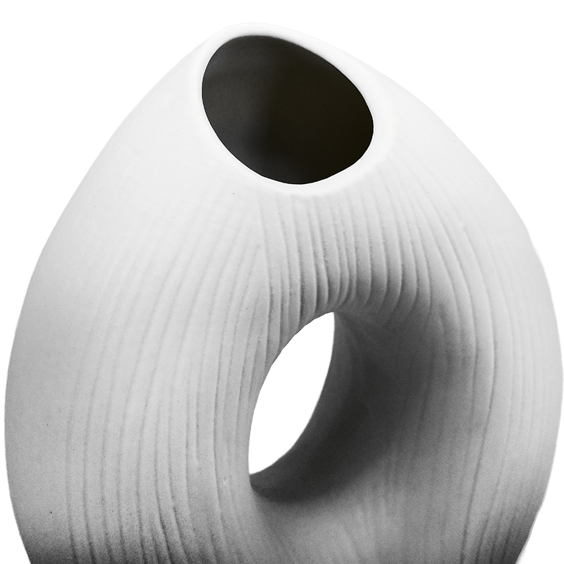 FLORERO OVALADO DECO 19CM COLOR BLANCO LH-3725 - Imagen 8