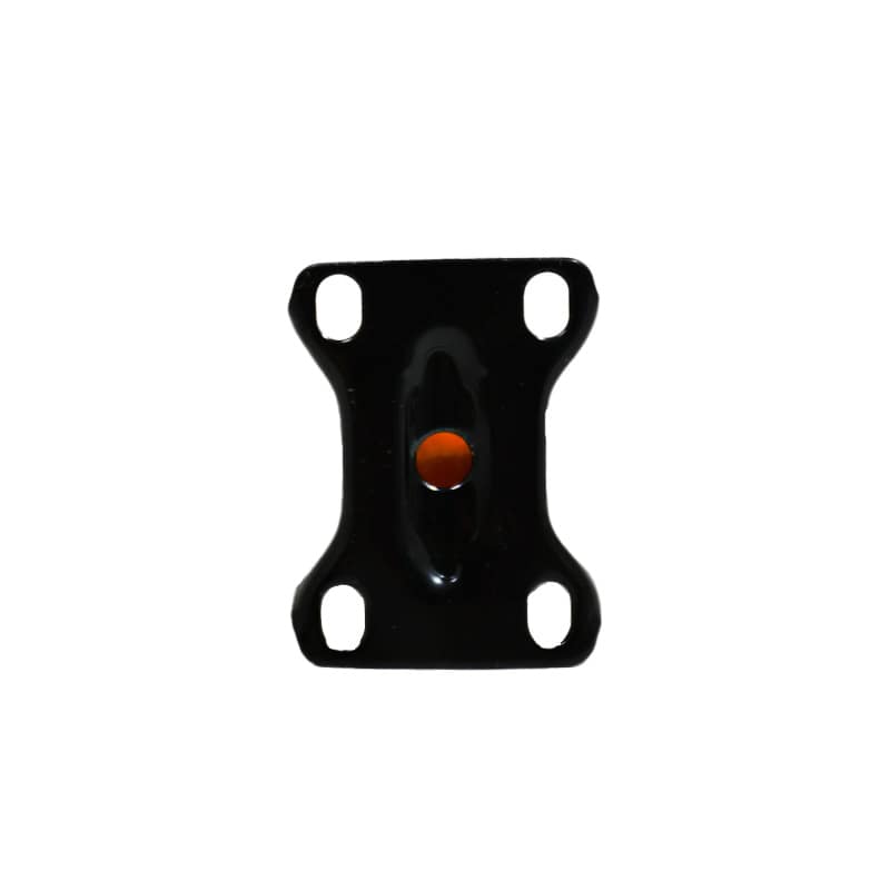 RUEDA 2 BASE METALICA FIJA NARANJA NEGRA LH-3447 - Imagen 3