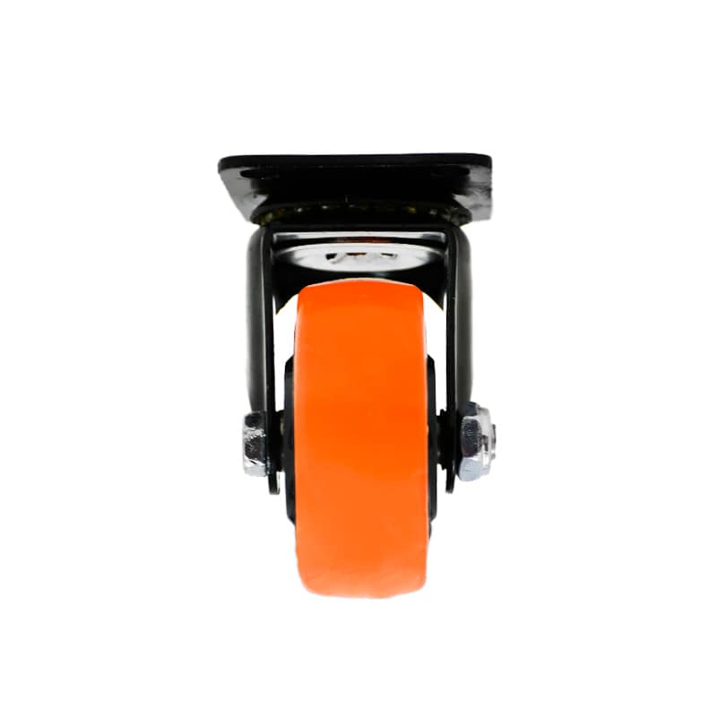 RUEDA 3 BASE METAL GIRATORIA NARANJA NEGRA LH-3454 - Imagen 4
