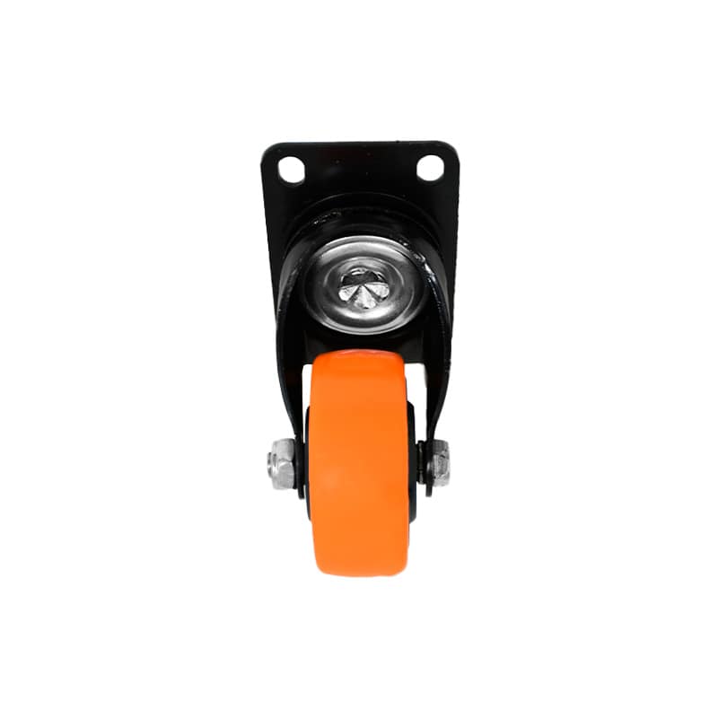 RUEDA 3 BASE METAL GIRATORIA NARANJA NEGRA LH-3454 - Imagen 5