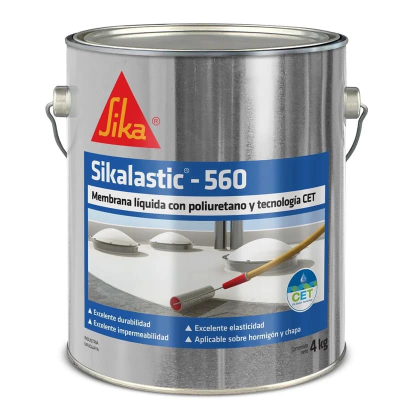 Membrana líquida con poliuretano Sikalastic-560 blanco 4 kg - 20kg
