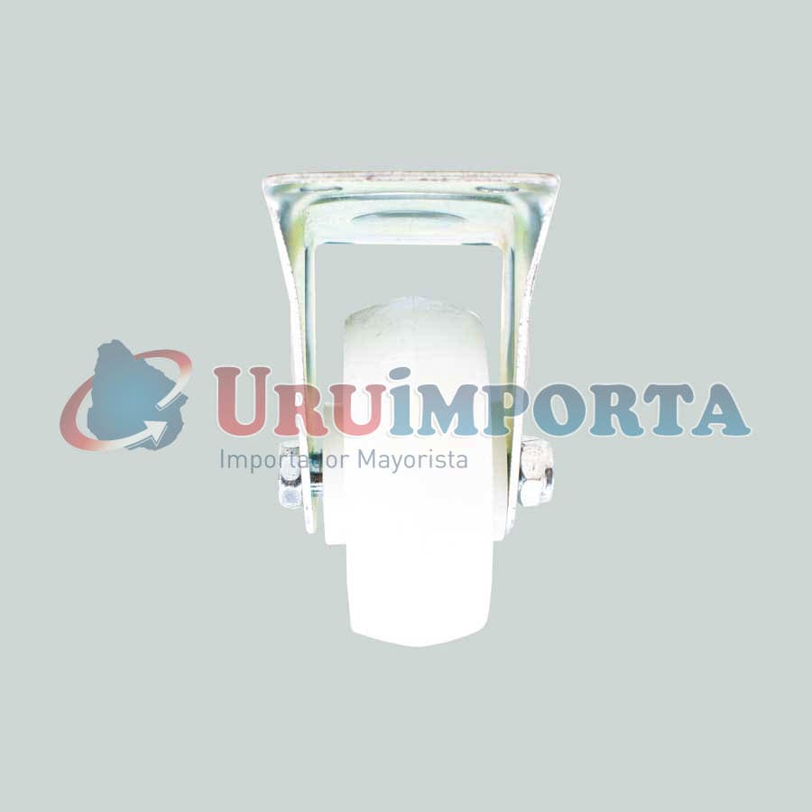 RUEDA BLANCA 2.5″ BASE METALICA FIJA LH-1695 - Imagen 8