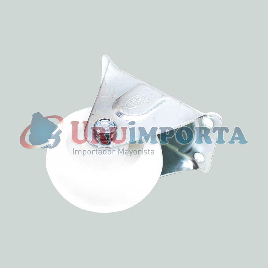 RUEDA BLANCA 2.5″ BASE METALICA FIJA LH-1695 - Imagen 9