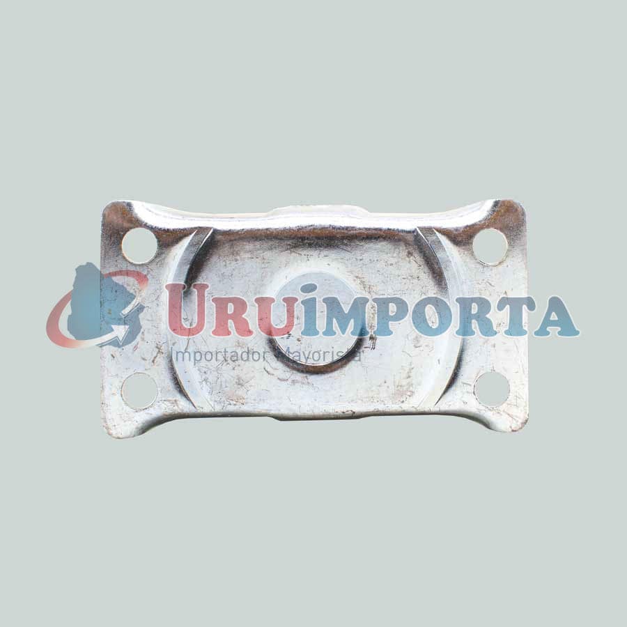 RUEDA BLANCA 2.5″ BASE METALICA FIJA LH-1695 - Imagen 5