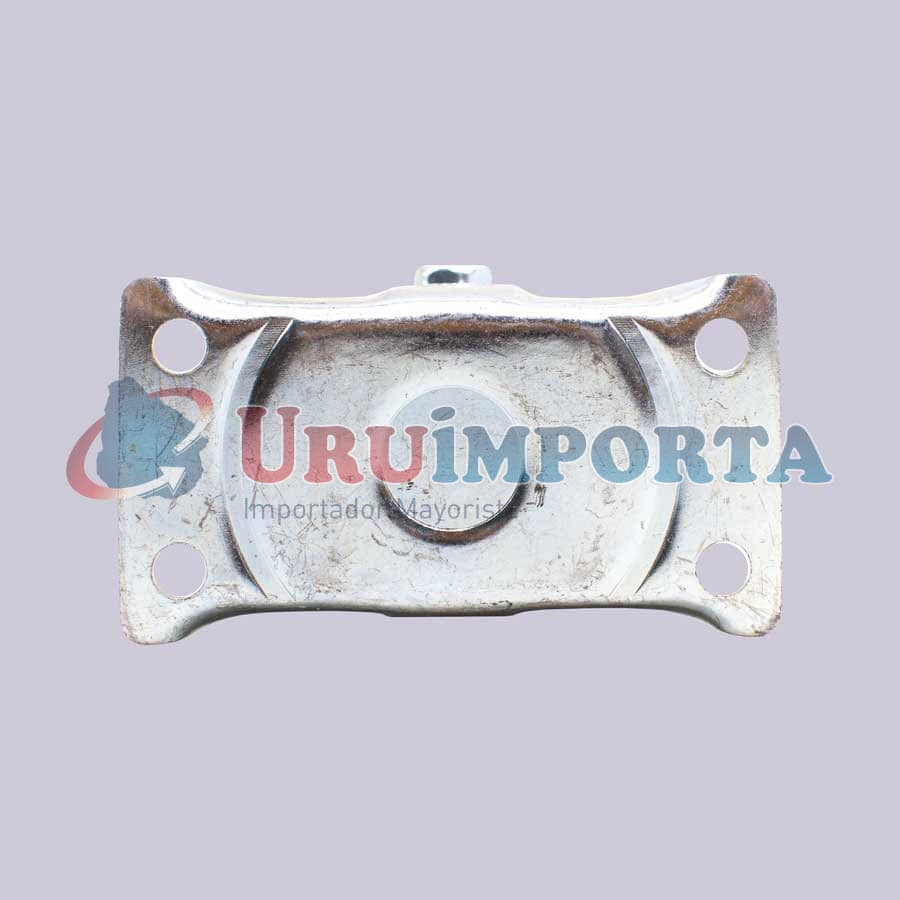 RUEDA BLANCA 4″ BASE METALICA FIJA LH-1697 - Imagen 5