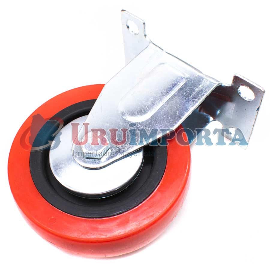 RUEDA BASE METALICA 5″ FIJA COLOR ROJO LH-1692 - Imagen 4