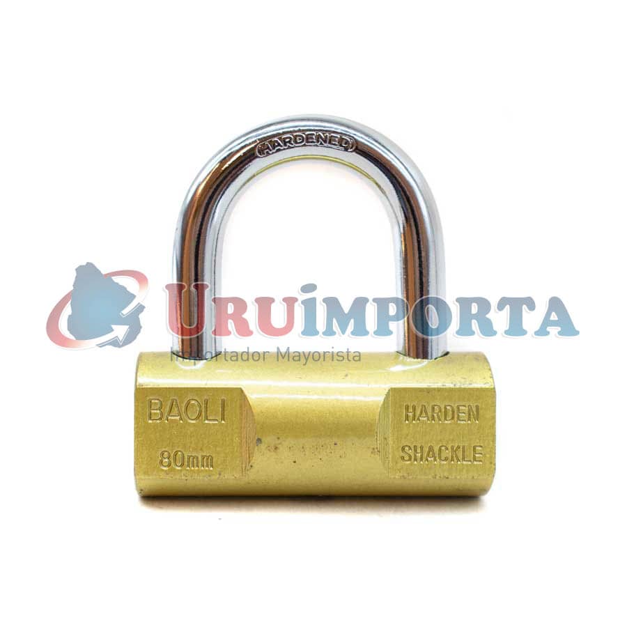 CANDADO BRONCEADO EN BLISTERS 80MM BAOLI LH-1278 - Imagen 2